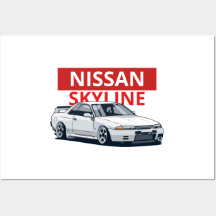 nissan skyline r32 Posters and Art